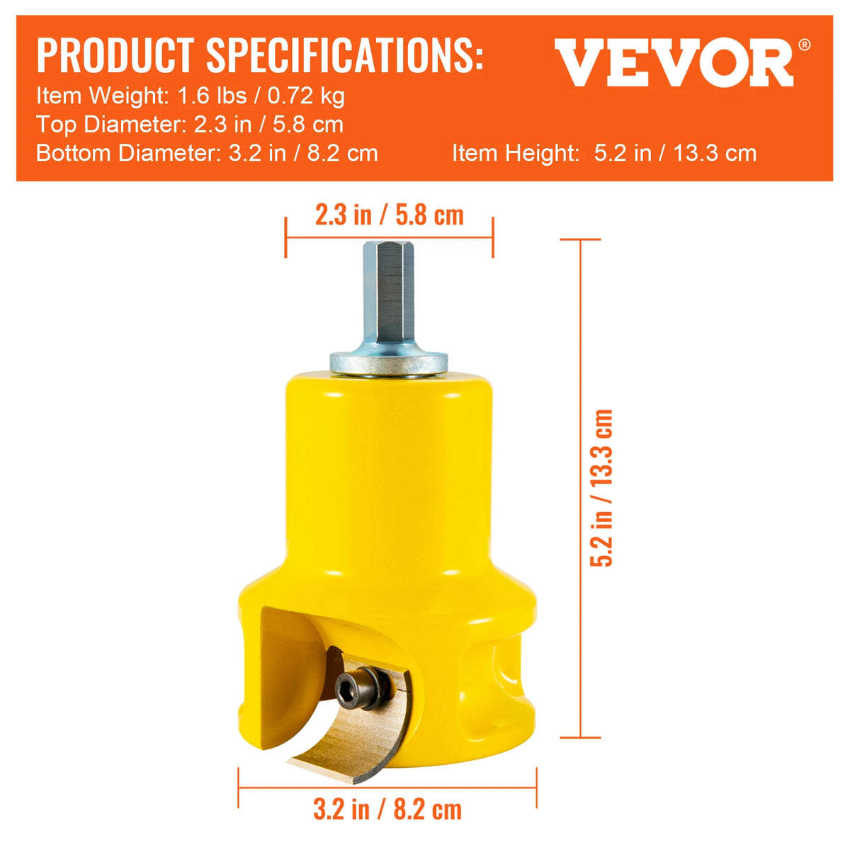 SucceBuy Log Furniture Tenon Cutter Kit for Woodworking