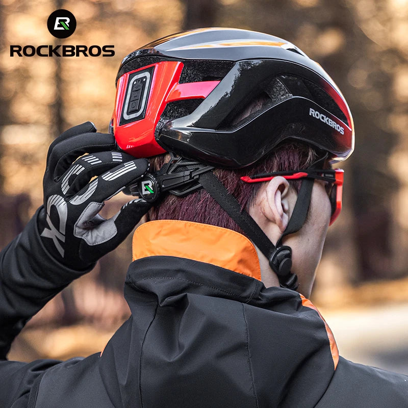 ROCKBROS Cycling Helmet With TypeC USB Front LED Light