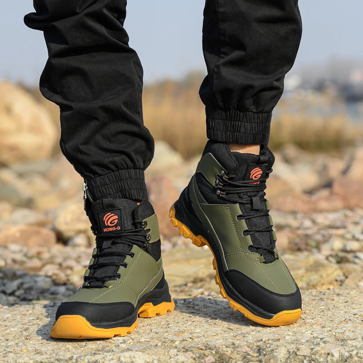 VEIGAR Men's Protective Work Safety Shoes With Steel Toe Cap