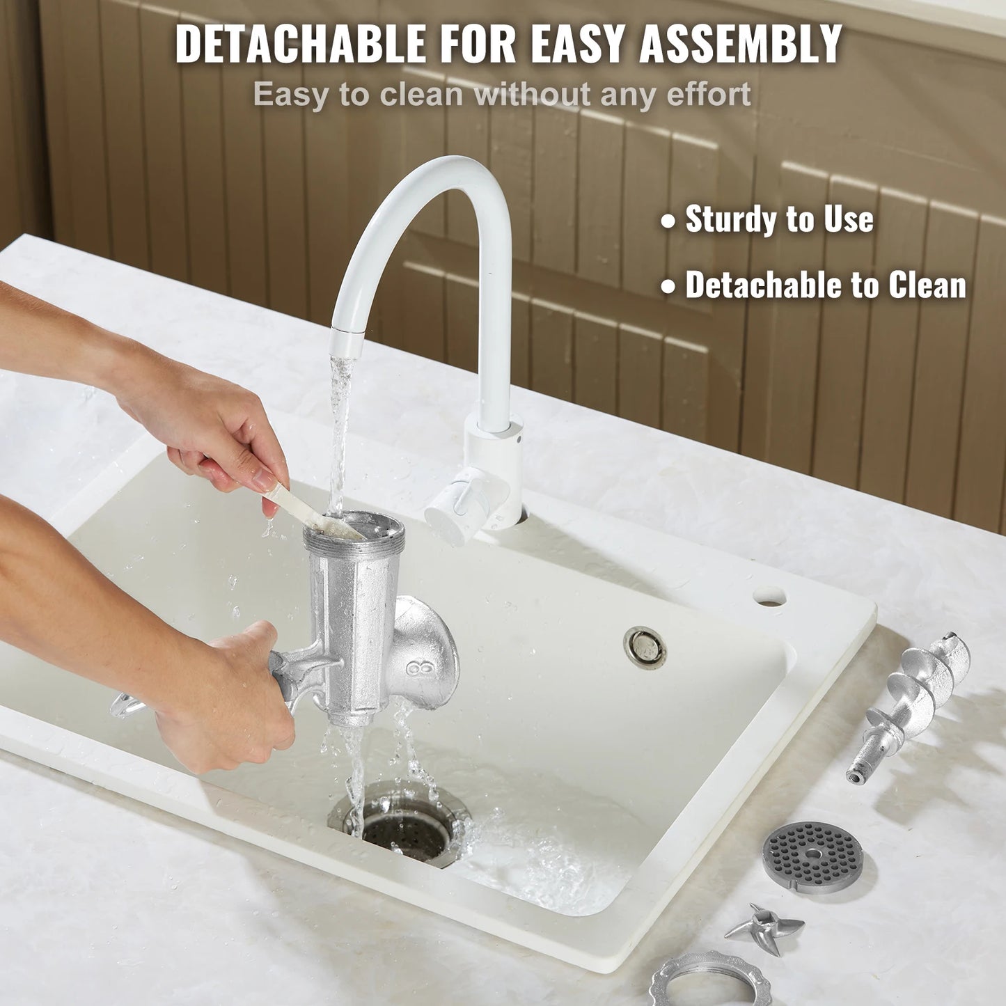 SucceBuy Manual Meat Grinder Cast Iron Clamp Sausage Maker