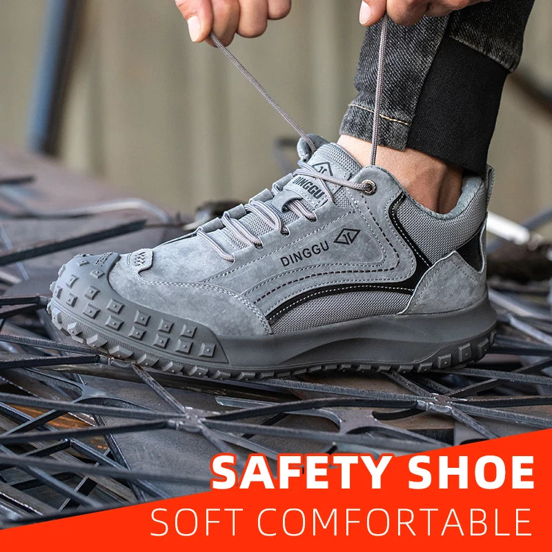 Men's Steel Toe Anti Puncture Industrial Work Boots