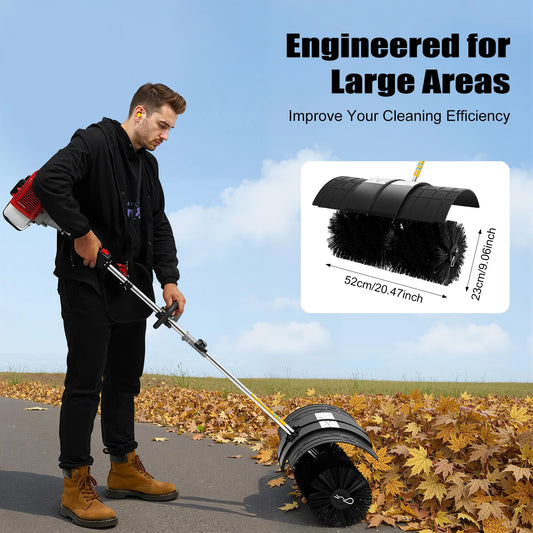 Gas Powered Walk Behind Sweeper for Driveways and Lawns