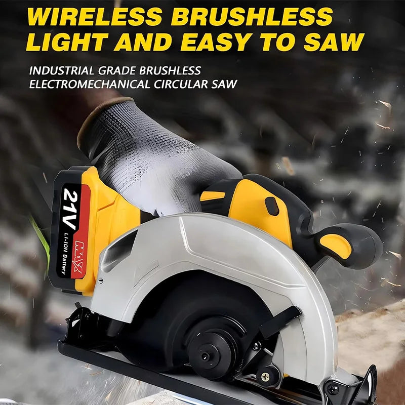 Cordless Circular Saw 20V Max Brushless With Bevel 0-50 Degrees