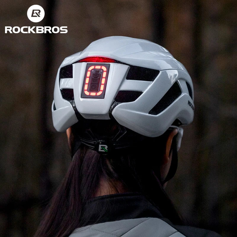 ROCKBROS Cycling Helmet With TypeC USB Front LED Light