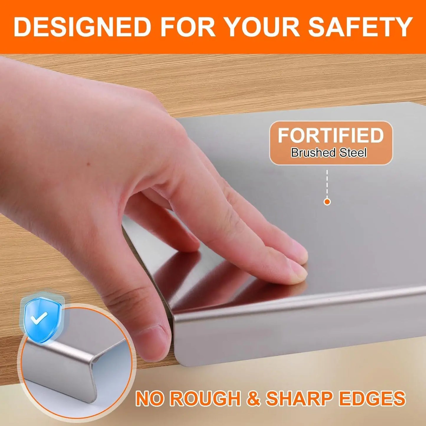 304 Stainless Steel Cutting Board With Lid And Non Slip Pad