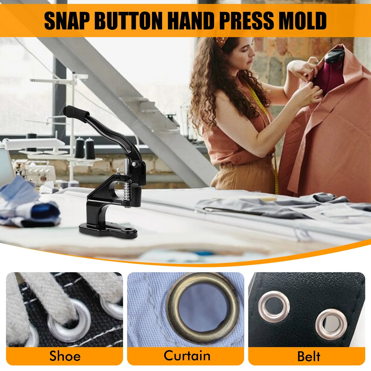 Manual Grommet Eyelet Press Tool For Leathercraft Dies And Grommets