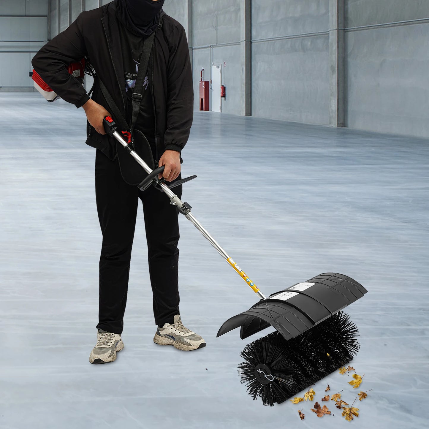 Gas Powered Walk Behind Sweeper for Driveways and Lawns