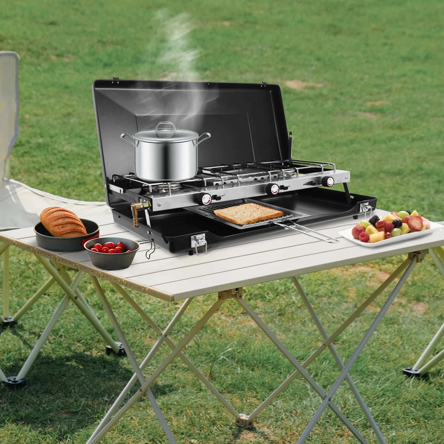 Portable 4.5kW Gas Camping Stove For Camping Grilling And Picnics