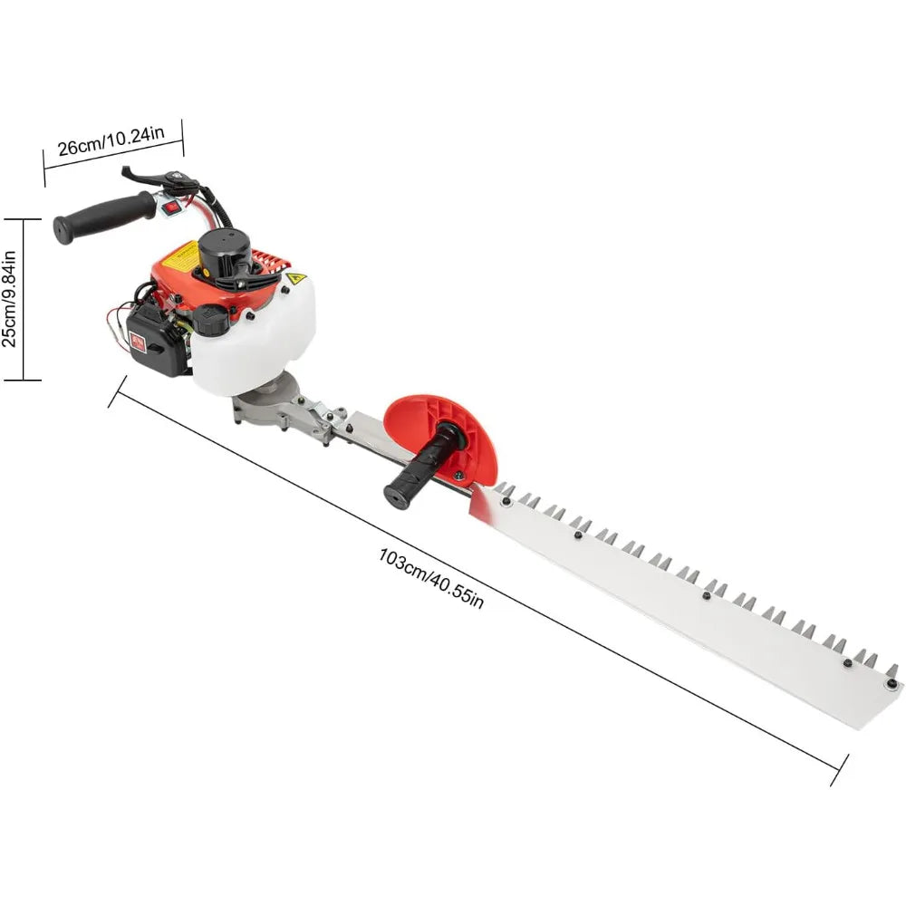 Gas Hedge Trimmer Two Stroke 7500 RPM Single Edge Trimmer