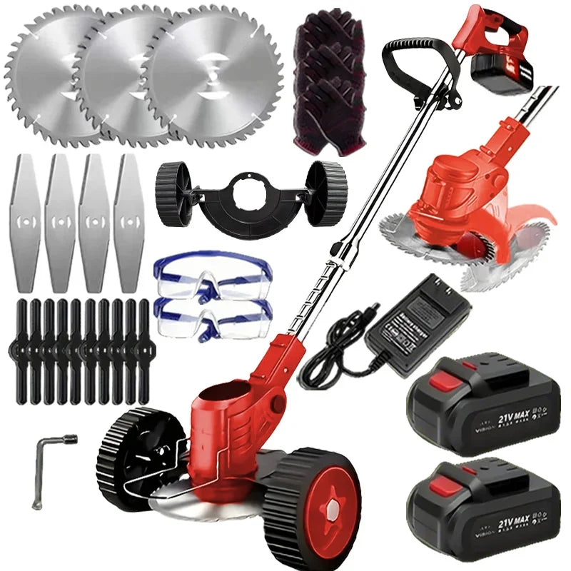 Wireless Portable Weed Trimmer With Dual Battery For Lawn Care