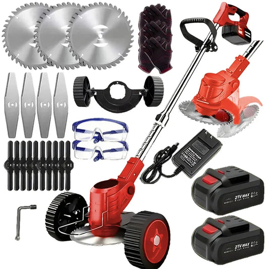 Wireless Portable Weed Trimmer With Dual Battery For Lawn Care