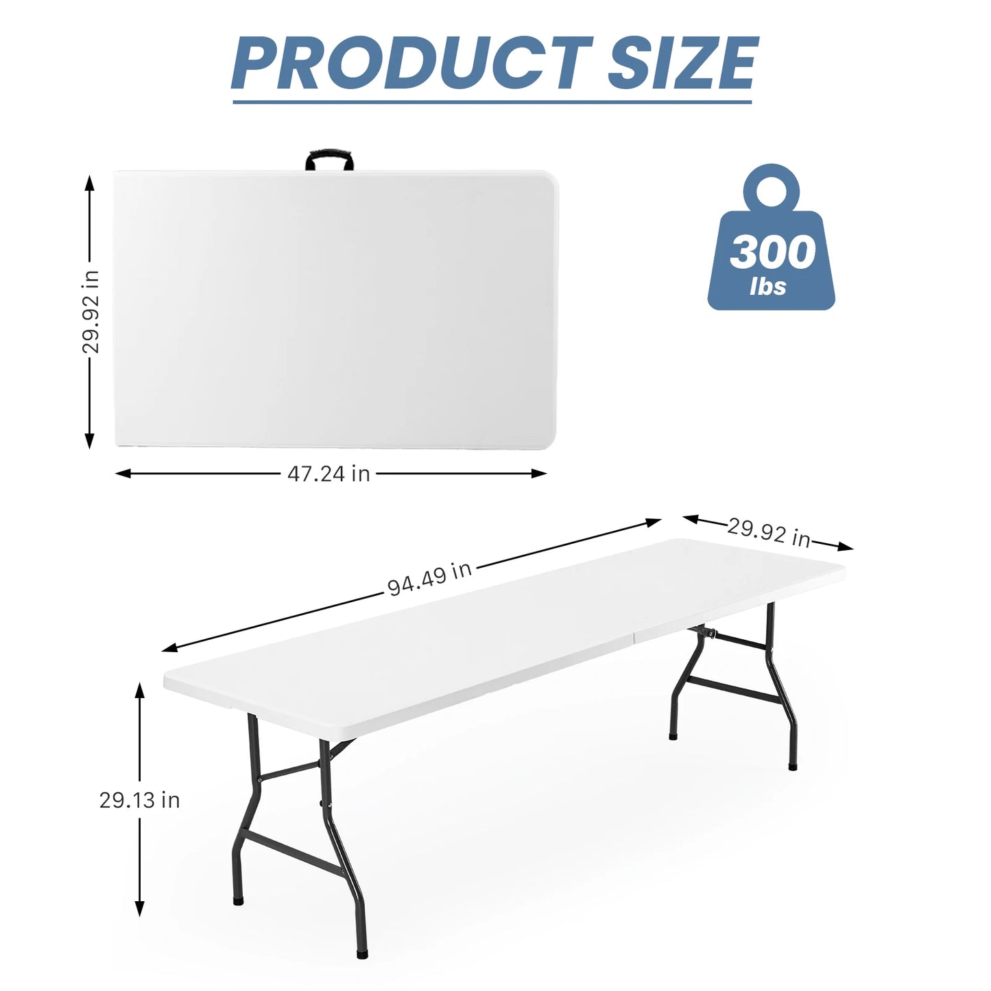 JHK Portable Folding Camping Table Heavy Duty Foldable With Handle