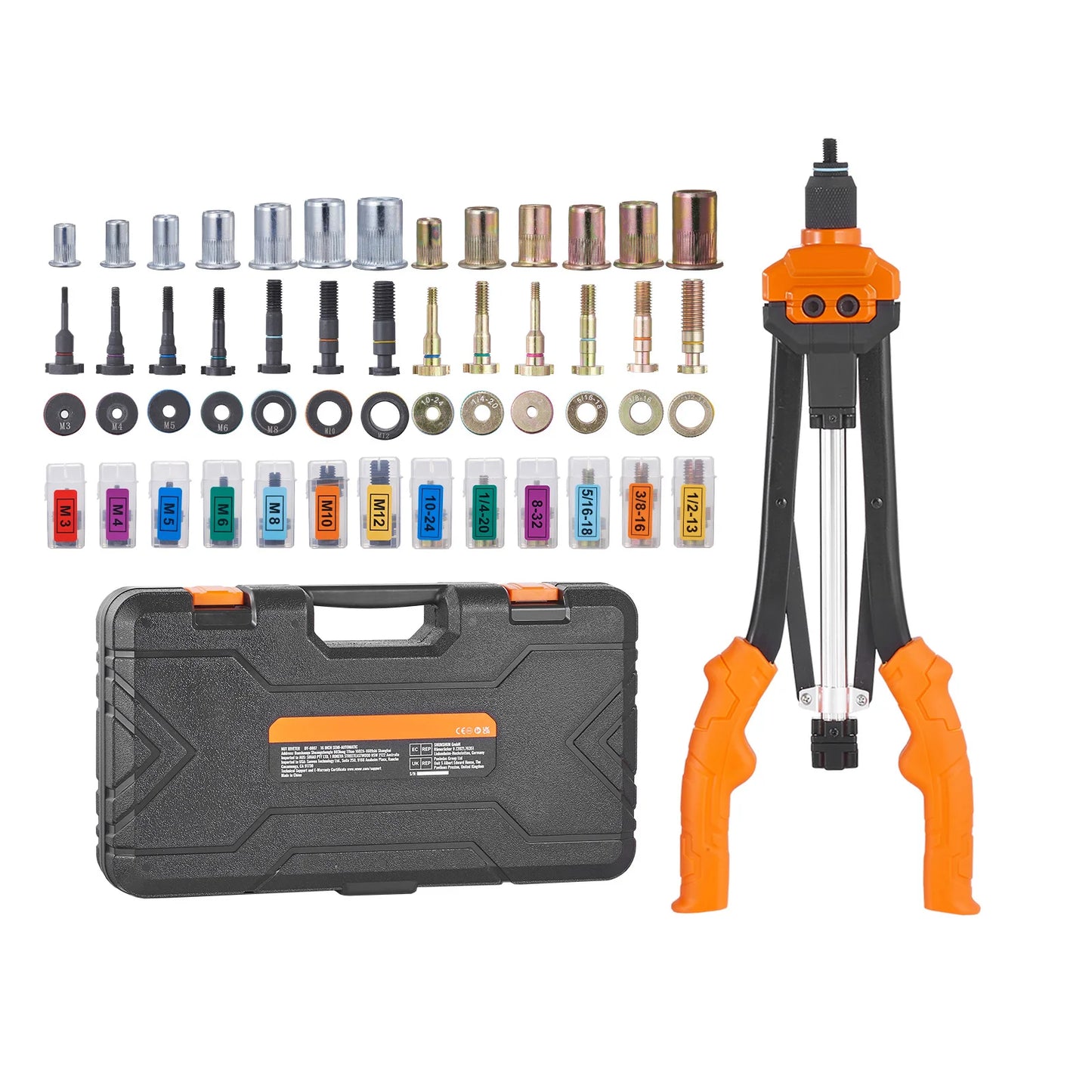 SucceBuy Rivet Nut Tool Kit With Mandrels Carrying Case