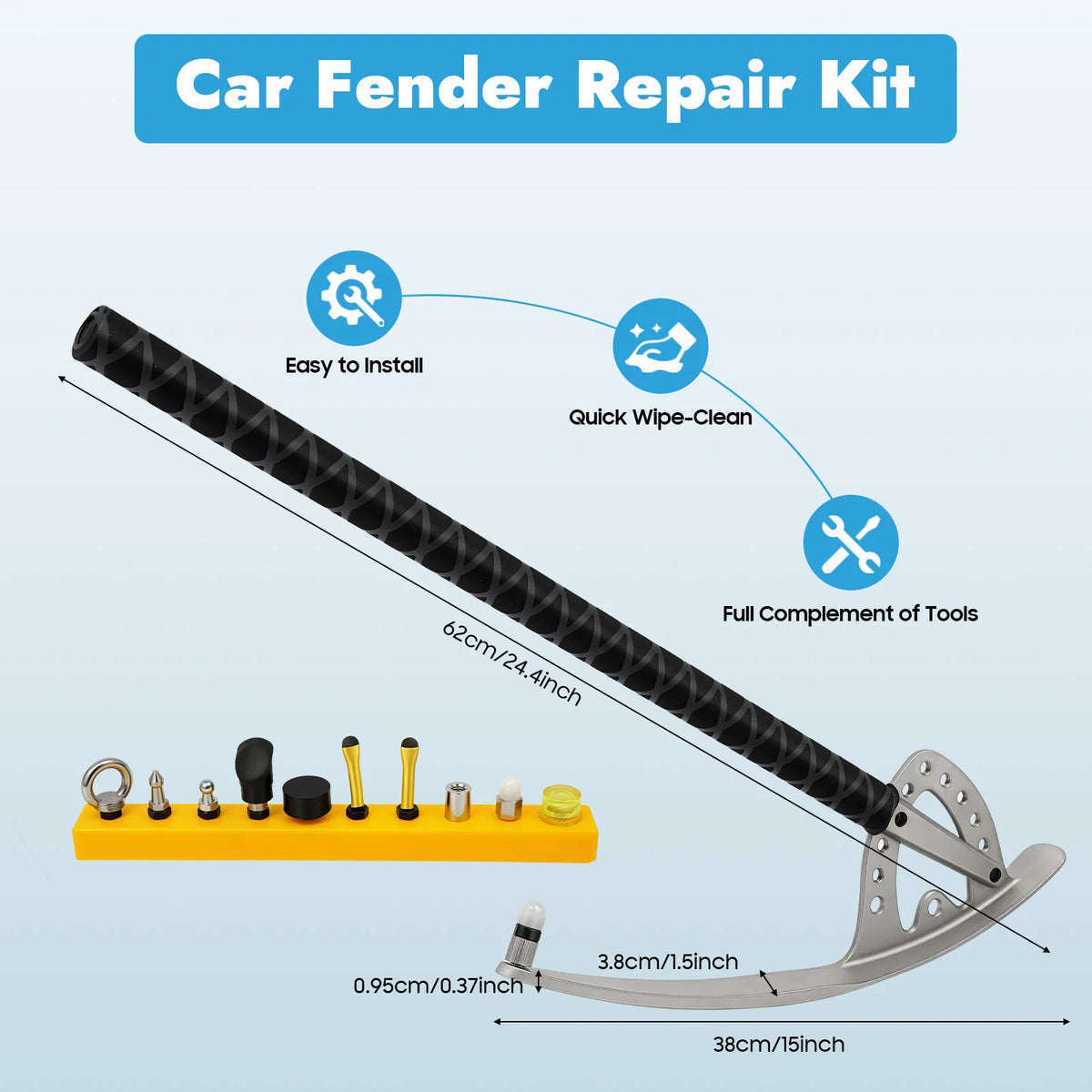Bymaocar Adjustable Car Fender Repair Tool Kit for Dent Removal