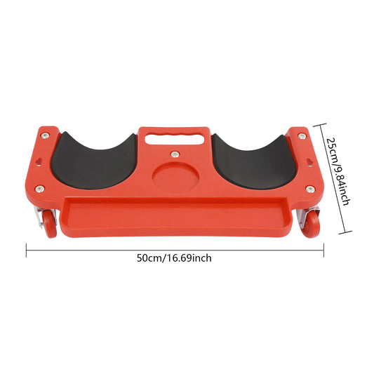 Rolling Knee Pad With Tool Tray And Cushioned Five Wheels