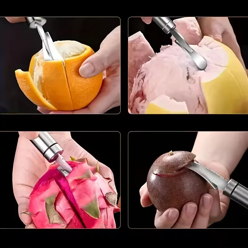 Stainless Steel Citrus Peeler With Handle For Easy Kitchen Use