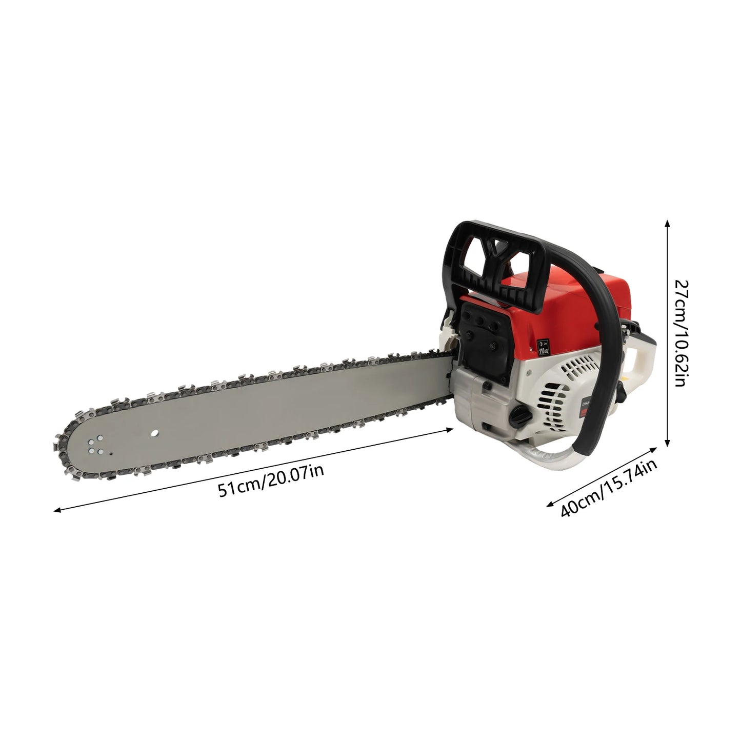 Gasoline Chainsaw With 52cc Engine For Heavy Duty Cutting