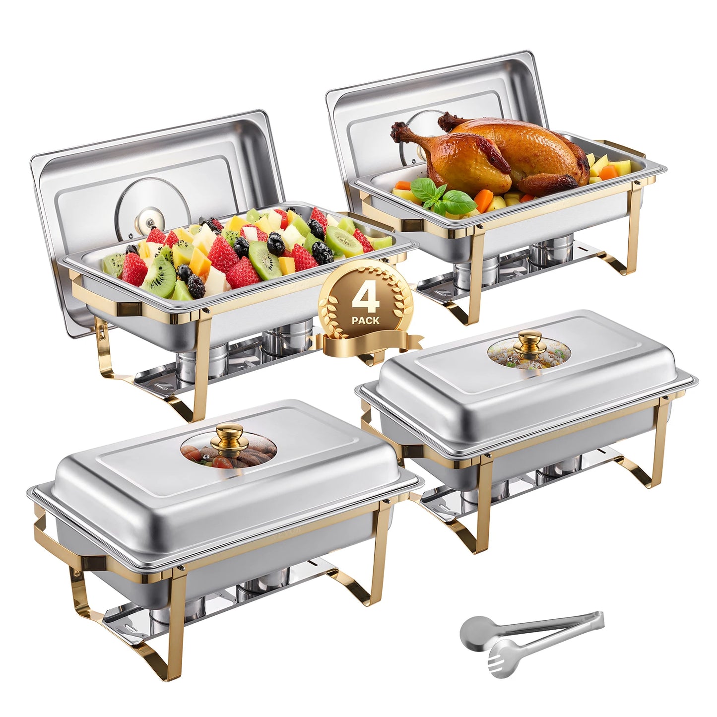 SucceBuy Stainless Steel Chafing Dish Buffet Catering Warmer Set