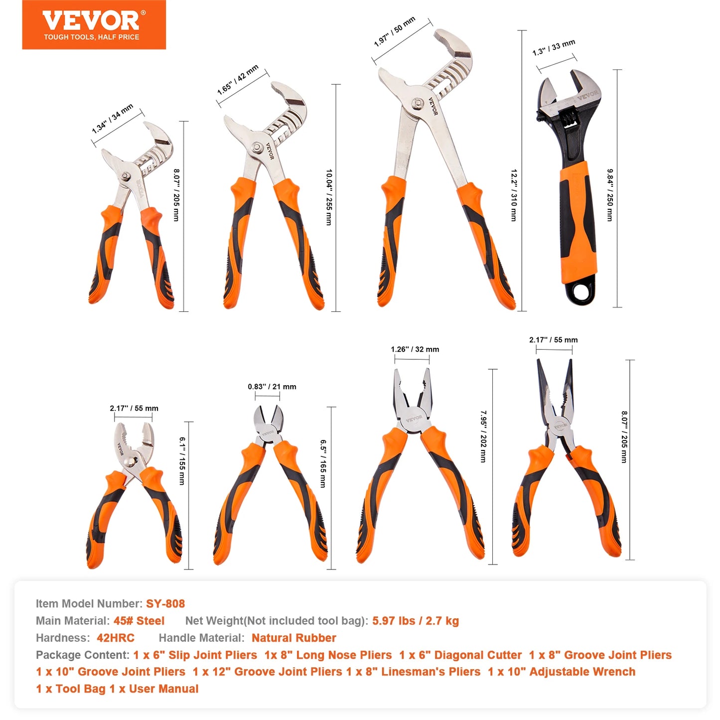 SucceBuy Pliers Set Electrical DIY Tools For Professional Use