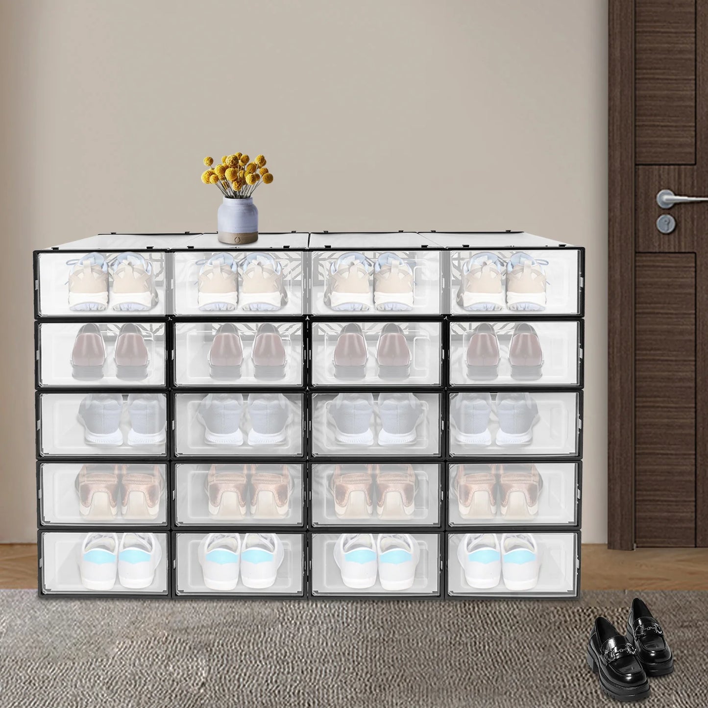 Transparent Shoe Storage Box Organizer Moisture Proof