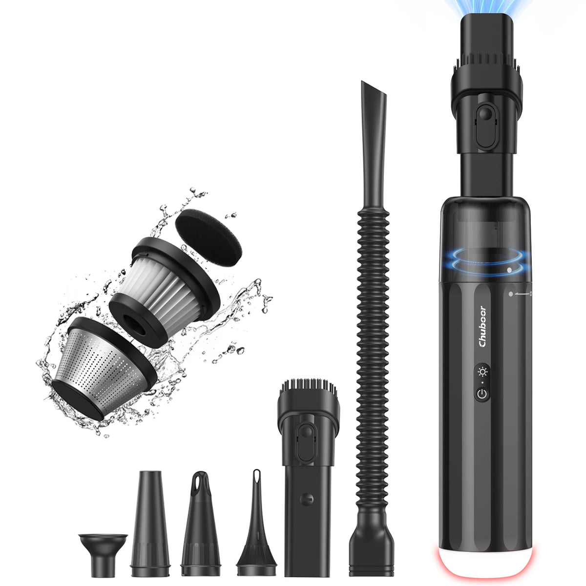 Chuboor Cordless Car Vacuum Cleaner With Powerful Suction