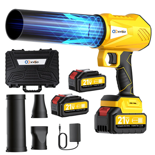 XYSD Cordless Leaf Blower Turbo Jet With Dual 4500mAh Batteries