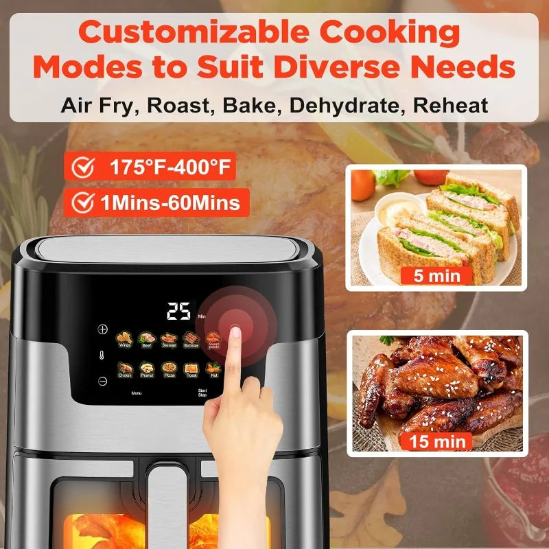 Large Capacity Air Fryer Visual Intelligent Fully Automatic Anti Scald