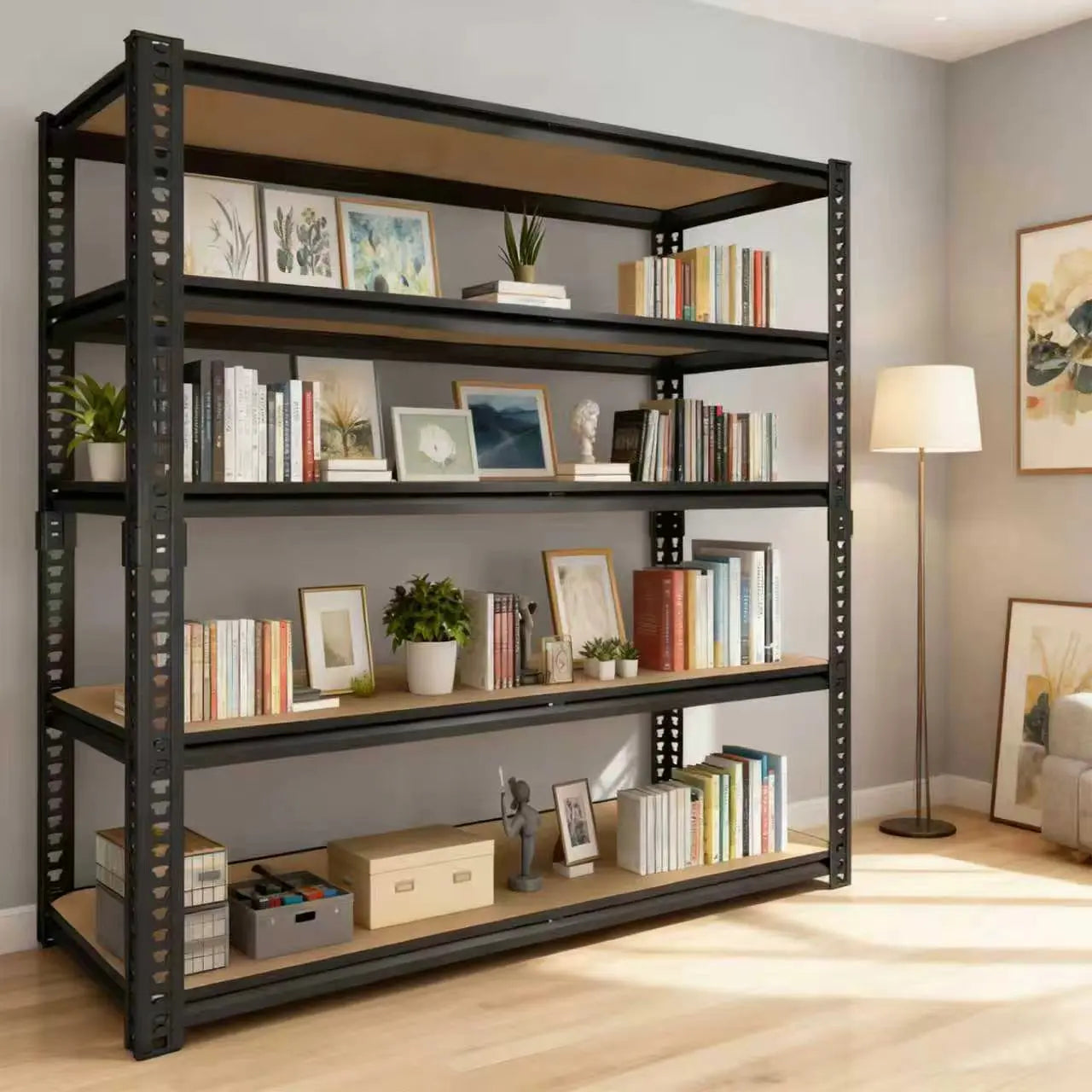 Sturdy Metal Storage Racks For Garage Shelving System