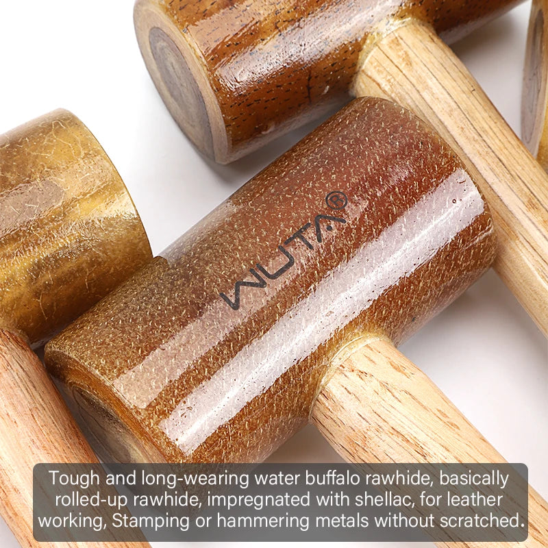 WUTA Rawhide Head Mallet Leather Craft Hammer For Jewelry Making
