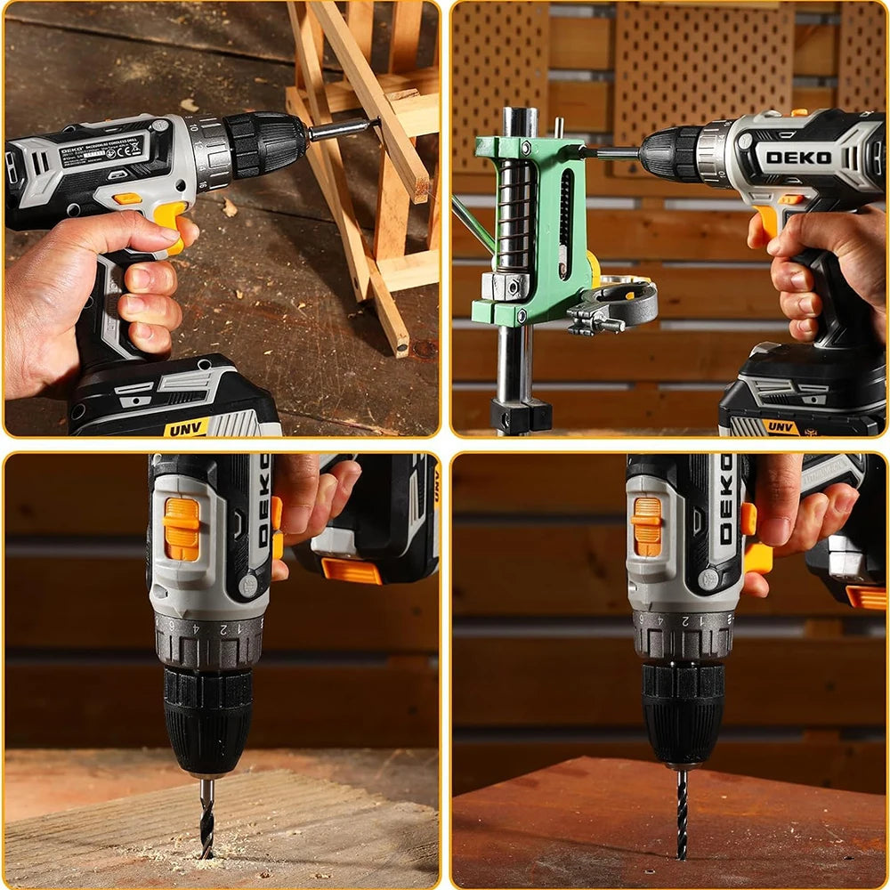 DEKO 20V Cordless Drill Driver Kit With Battery And Charger