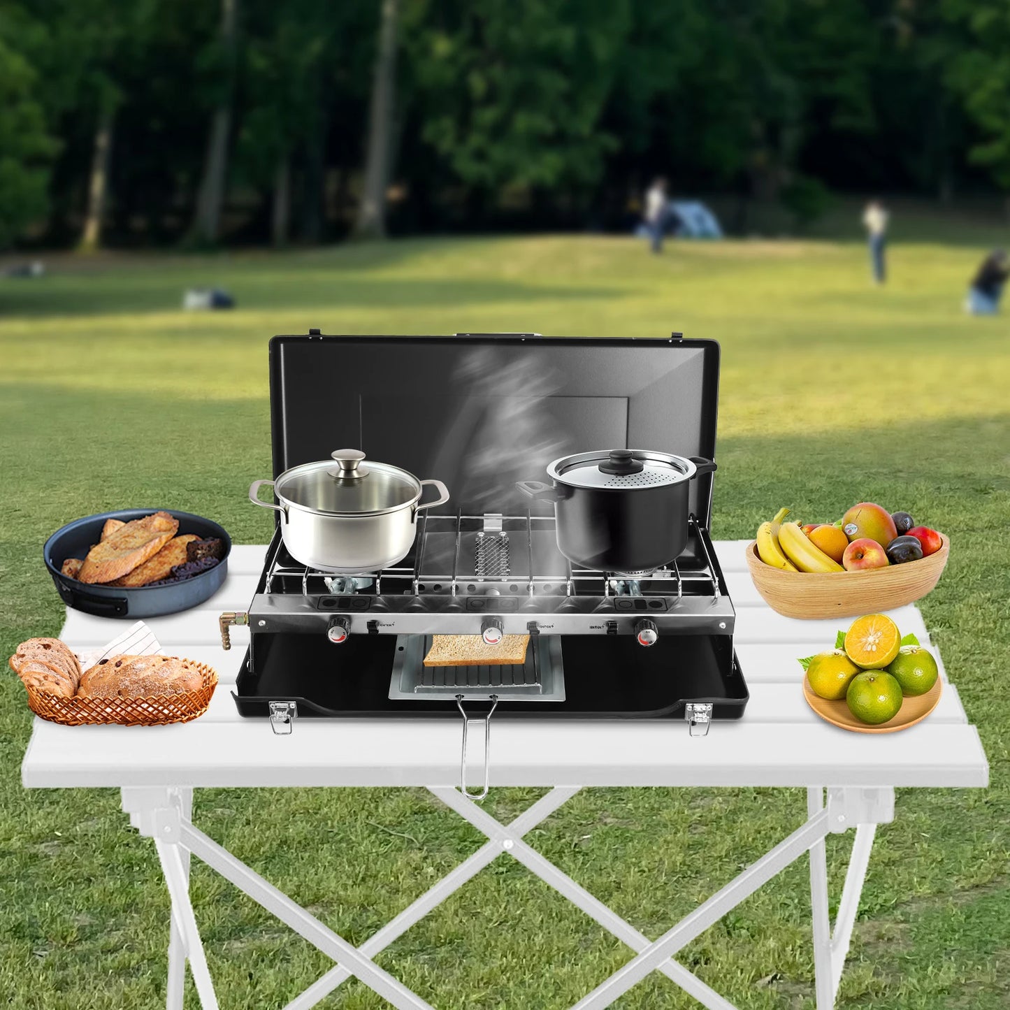 Portable 4.5kW Gas Camping Stove For Camping Grilling And Picnics