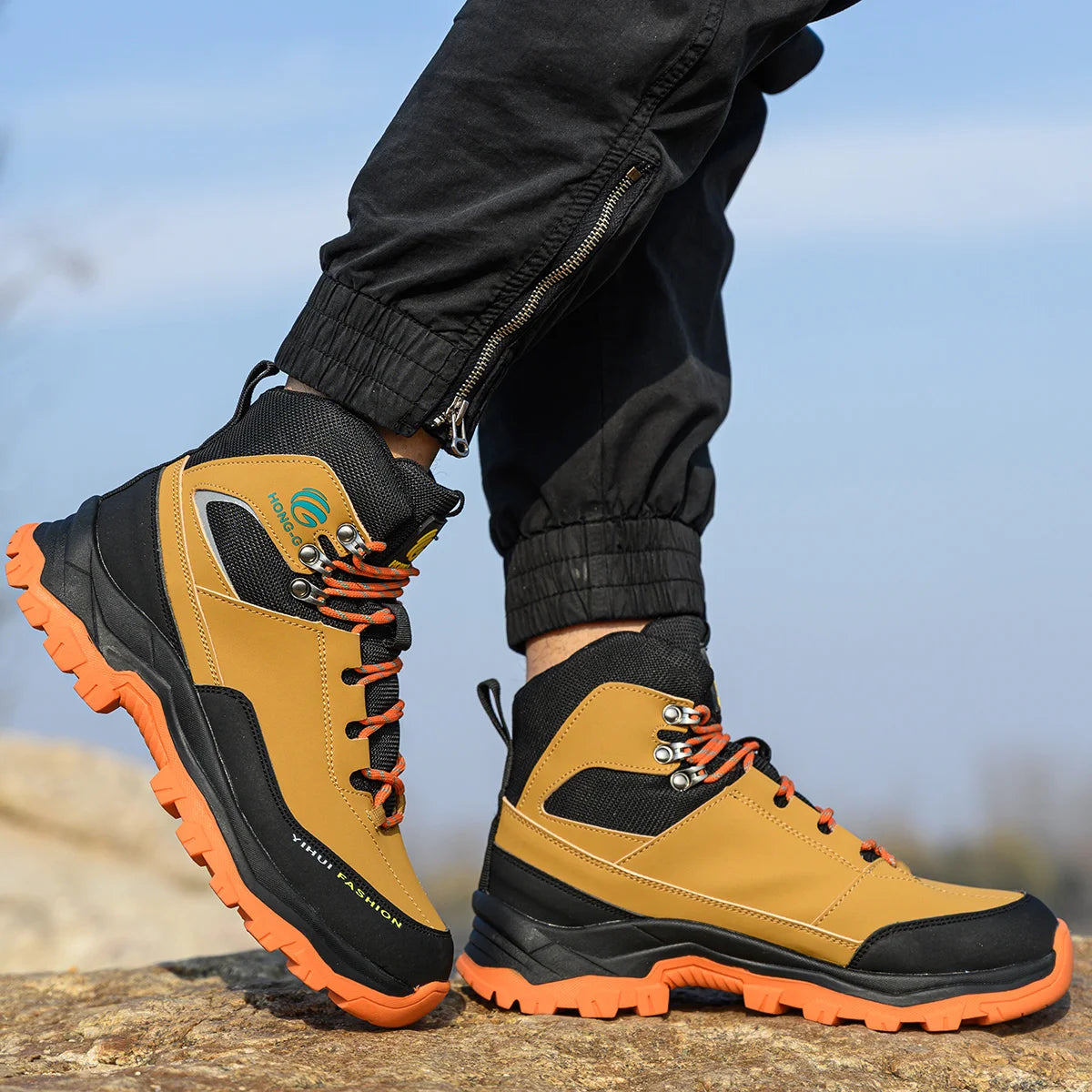 VEIGAR Men's Protective Work Safety Shoes With Steel Toe Cap
