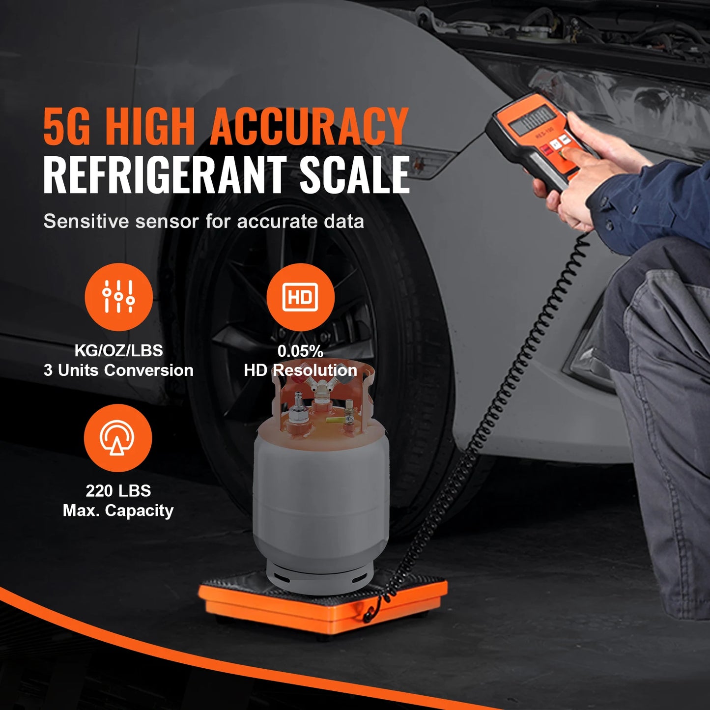 SucceBuy Refrigerant Scale 110 220 Lbs HVAC Wired Remote Control