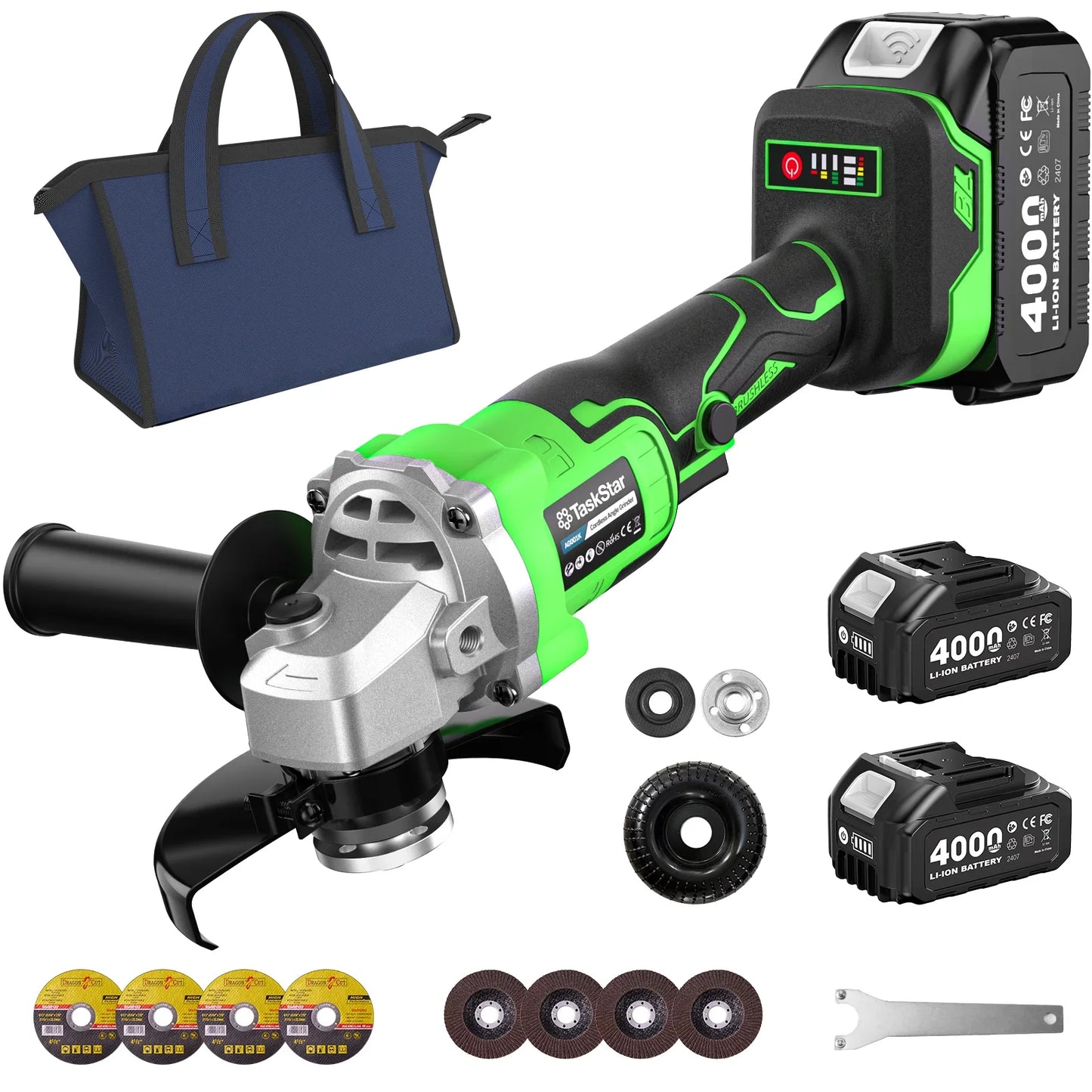 Taskstar Cordless Jig Saw And Brushless Angle Grinder Tool Set