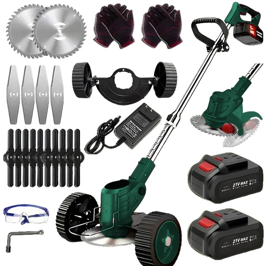 Wireless Portable Weed Trimmer With Dual Battery For Lawn Care