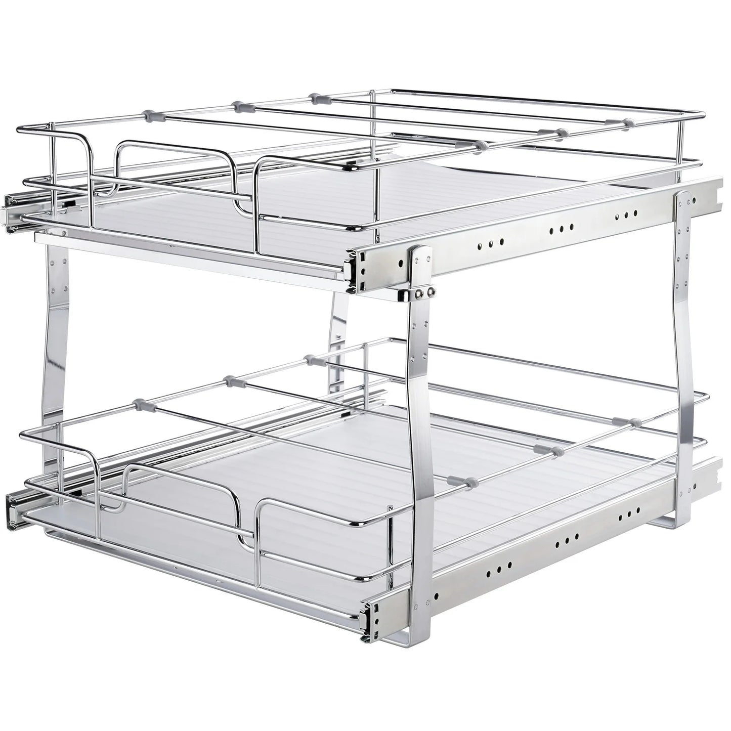SucceBuy Pull Out Cabinet Organizer Chrome Plated Roll Out Drawers