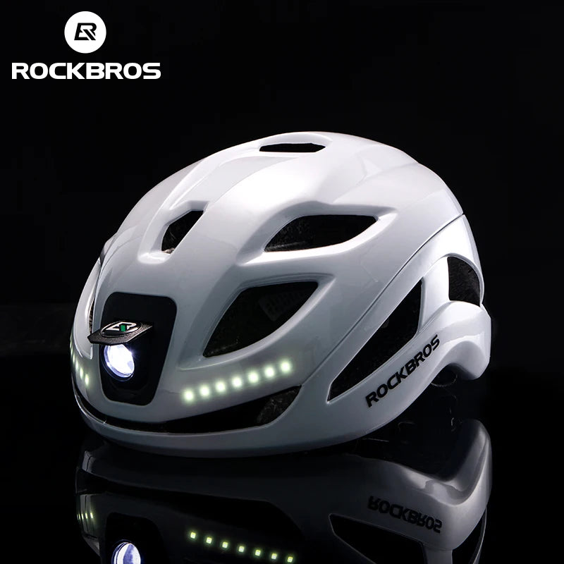 ROCKBROS Cycling Helmet With TypeC USB Front LED Light