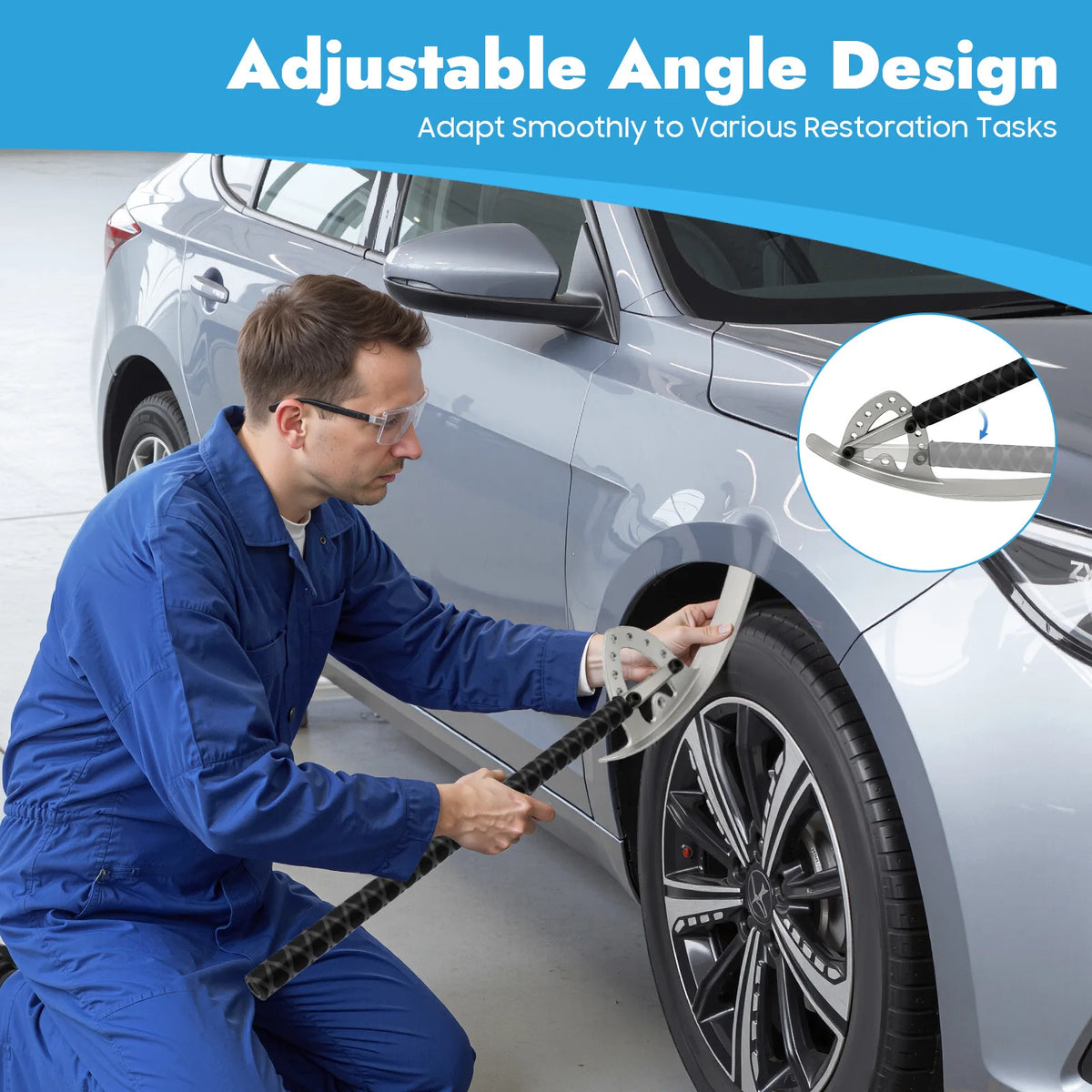 Bymaocar Adjustable Car Fender Repair Tool Kit for Dent Removal
