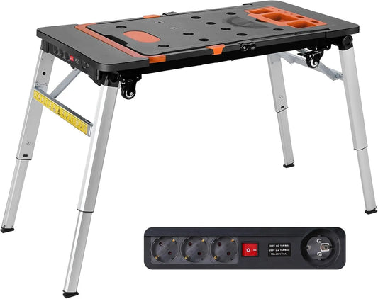 7 In 1 Portable Folding Workbench Sawhorse Table 440 Lbs Capacity