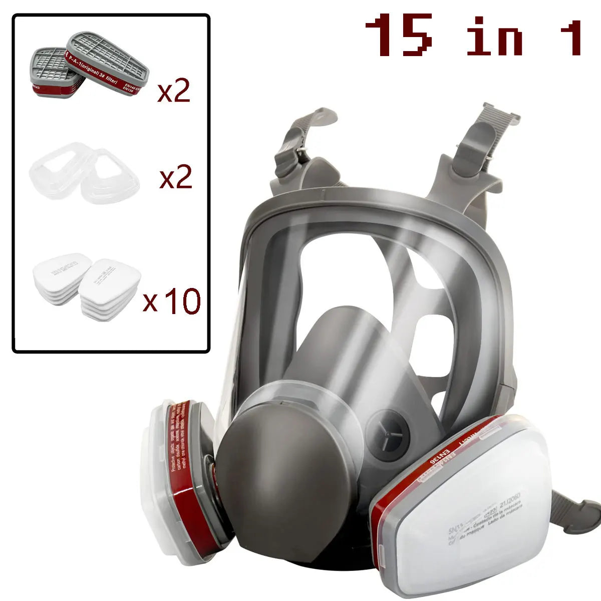 6800 Full Face Respirator for Paint Woodworking and Dust Protection