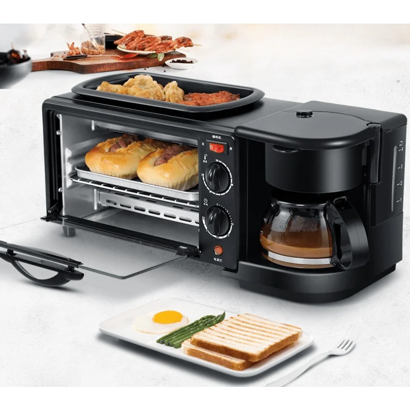 3-In-1 Breakfast Maker With Bread Oven And Coffee Maker