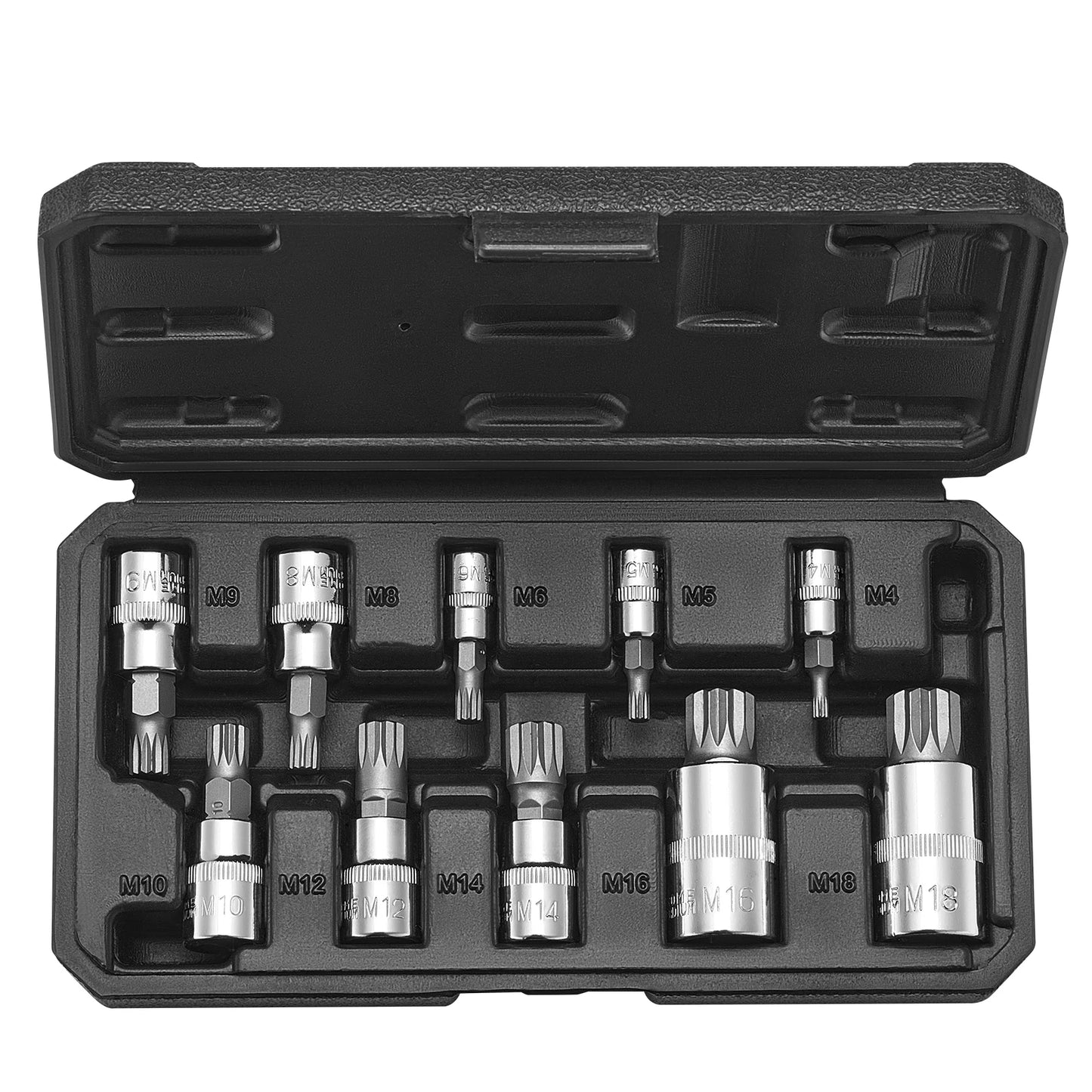 SucceBuy XZN Triple Square Bit Socket Set TenPiece CrV Steel