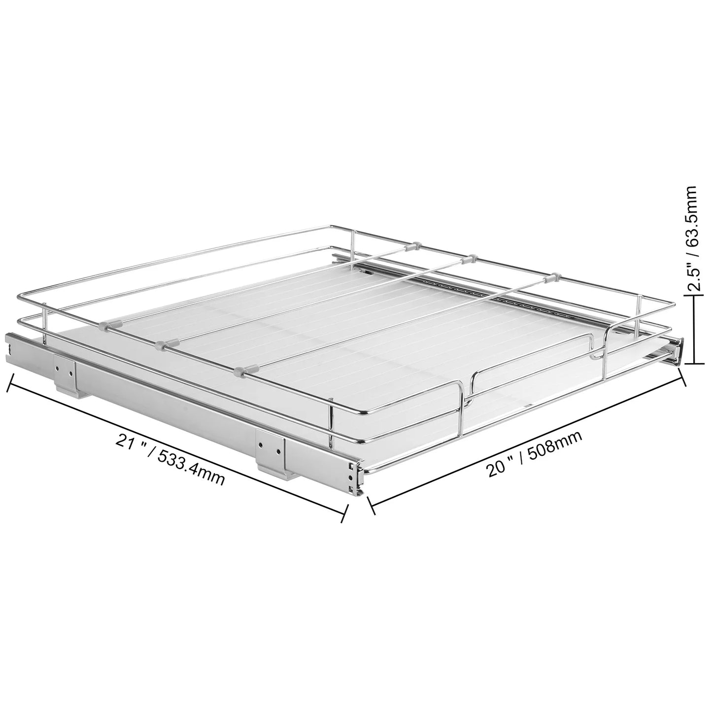 SucceBuy Pull Out Cabinet Organizer Chrome Plated Roll Out Drawers
