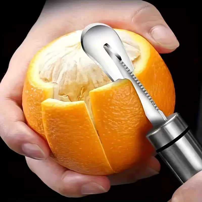 Stainless Steel Citrus Peeler With Handle For Easy Kitchen Use