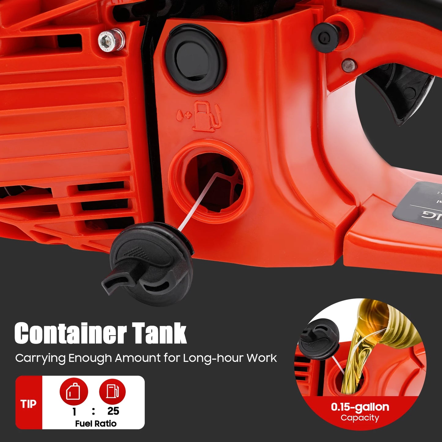 Two Stroke Gas Chainsaw For Wood Cutting And Pruning