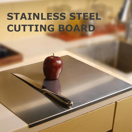 304 Stainless Steel Cutting Board With Lid And Non Slip Pad