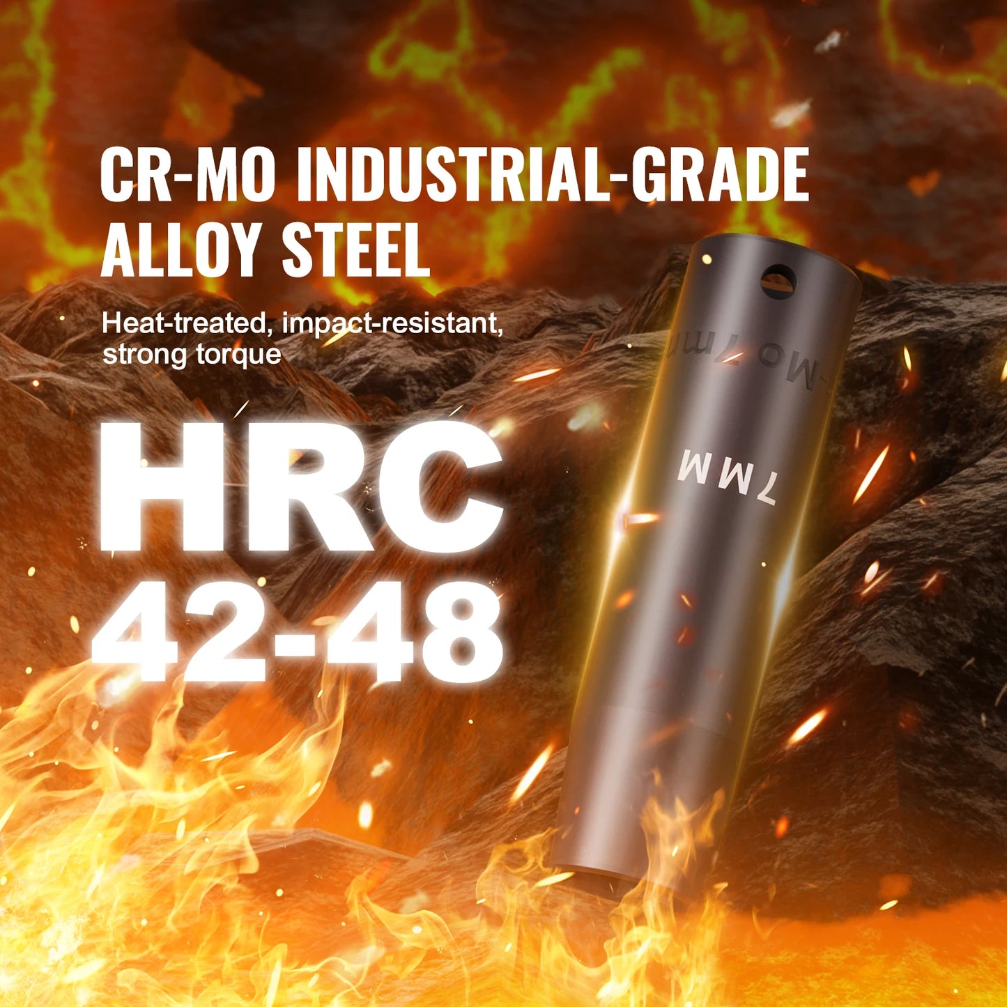 SucceBuy 9 Piece Metric Impact Socket Set CrMo Alloy Steel