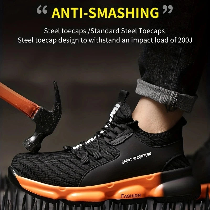 Breathable Anti-Puncture Safety Shoes For Men Comfortable And Durable