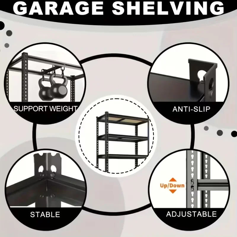 Heavy Duty Metal Shelving Unit 2000 Lbs Capacity Garage Storage