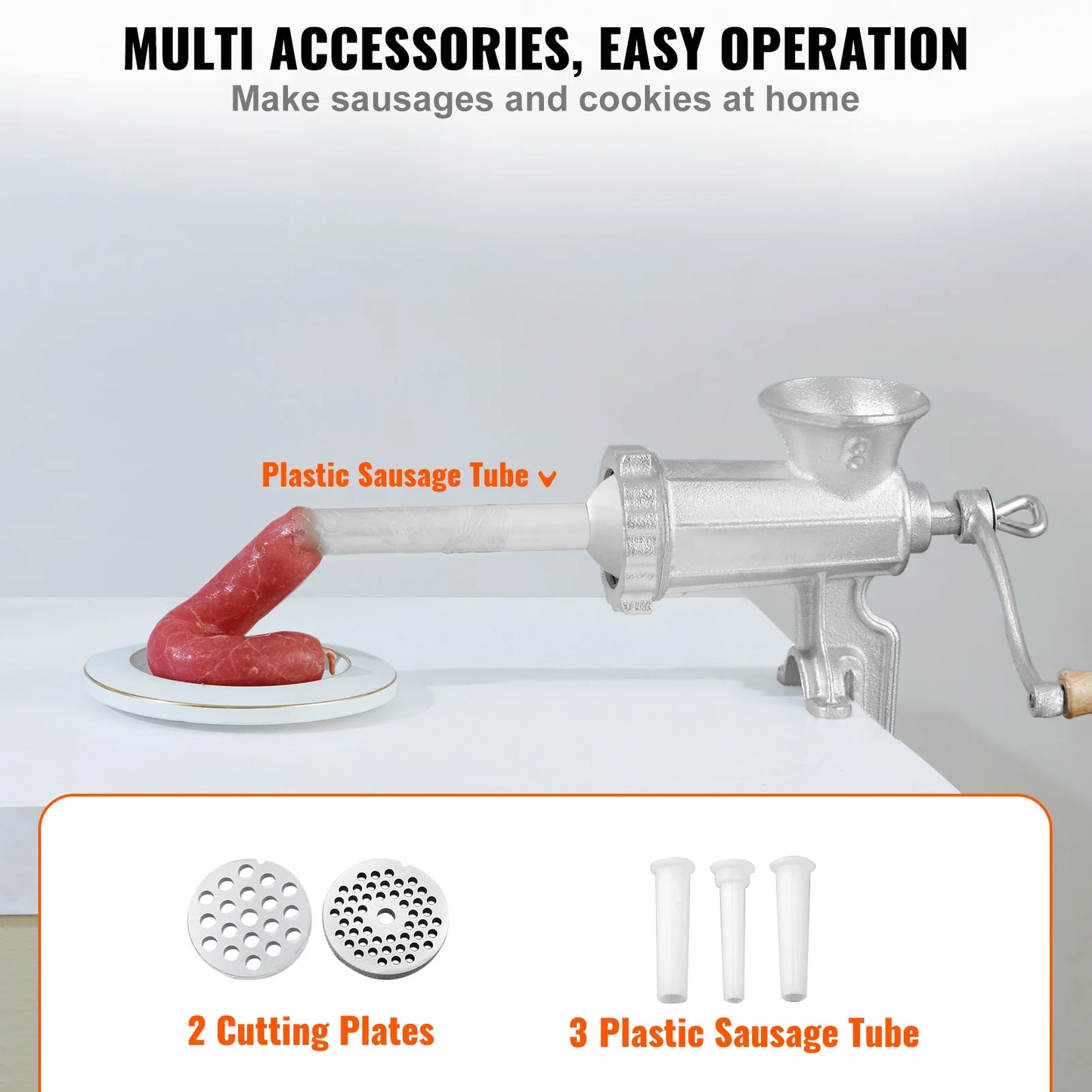SucceBuy Manual Meat Grinder Cast Iron Clamp Sausage Maker